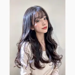 ロング カラー パーマ ヘアアレンジ a'threem【アズリーム】所属・湯浅 直樹のヘアスタイル