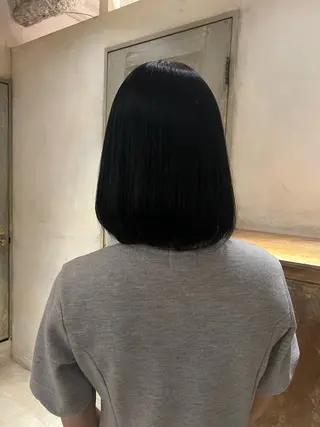 ミディアム Hair Make NEWYORK　稲荷町店所属・南部萌🍀縮毛矯正 ツヤ髪ストレートのヘアスタイル