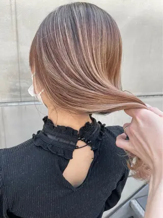 ロング カラー ☀️東京→岡崎☀️ ハイライト青山彪雅のヘアスタイル