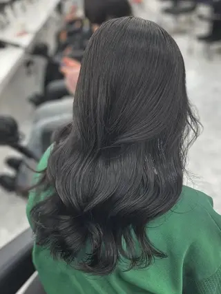 ロング カラー ブリーチなしカラー I 髪質改善Ⅰたつやのヘアスタイル