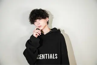 ミディアム パーマ メンズ シースルーマッシュ/ メンズ/KYOHEIのヘアスタイル