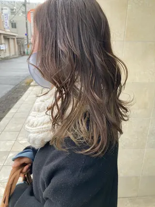 ミディアム カラー 田中 あかねのヘアスタイル