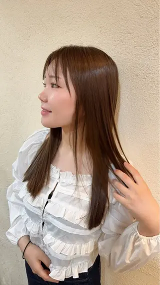 ロング カラー 眞鍋 祐人のヘアスタイル