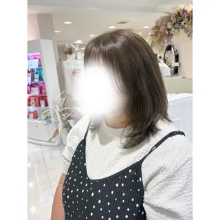 セミロング 韓国ヘア 🎀中川綾乃🎀のヘアスタイル