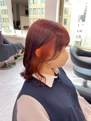 セミロング カラー ダブルカラー/ 横浜/JURIのヘアスタイル