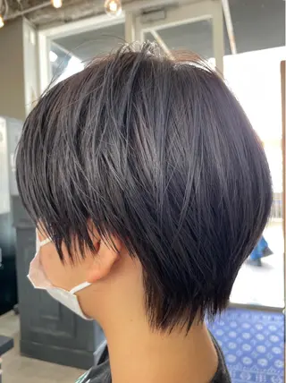 ショート カラー ブリーチなし透明感 タケザワミキのヘアスタイル