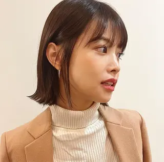 ショート カラー 🌱小顔ヘア/ボブ ミディアム/双葉🌱のヘアスタイル