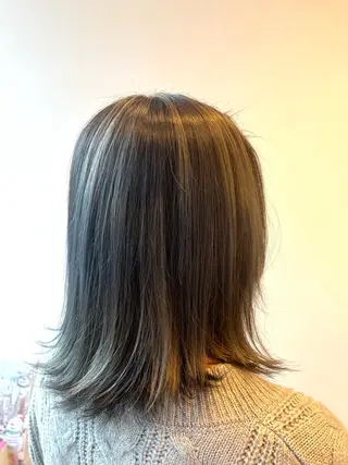 ミディアム カラー 🪽羽エク/Ash 店長/折目奈央🪽のヘアスタイル