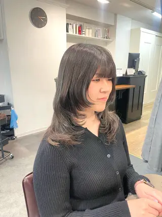 セミロング カラー 野町好花 レイヤー/髪質改善のヘアスタイル