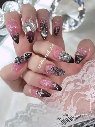 ネイル 23時まで❤︎韓国、 ワンホンネイルのネイルデザイン