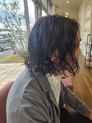 パーマ メンズ ミディアム - ̗̀⋆͛ 東山 侑以🎮𓈒⋆͛のヘアスタイル