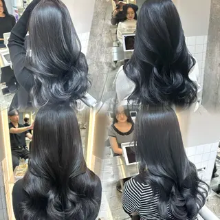 セミロング カラー 新宿/韓国レイヤー 髪質改善カラー/角所のヘアスタイル