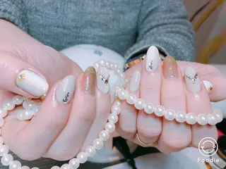 ミディアム ネイル 長さ出し専門 nynaのネイルデザイン