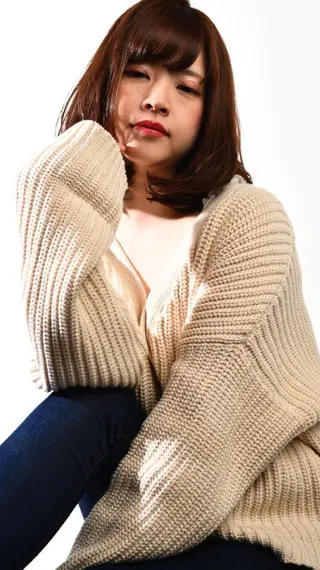 ミディアム 【西八王子】Siq  ●FM●オーナーのヘアスタイル