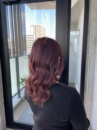 カラー 暖色/ハイトーン/ カラー/HBLのヘアスタイル
