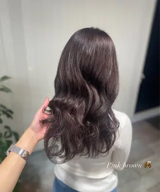 ロング カラー シミズ カエデ🍁のヘアスタイル