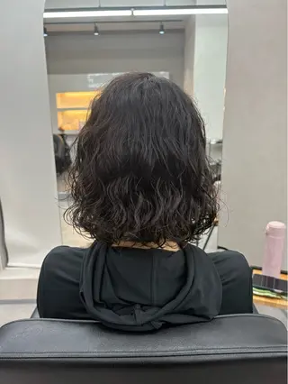 ミディアム パーマ qumu 横浜所属・🌿ショート/ボブ/ 透明感カラー🌿神永のヘアスタイル