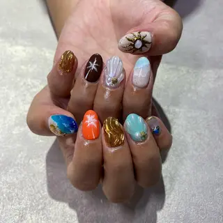 ネイル Amber21.所属・Nagahama Akariのネイルデザイン