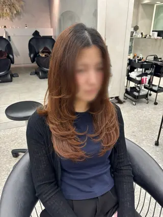 ロング MOMOHA/ 🍑レイヤーカットのヘアスタイル