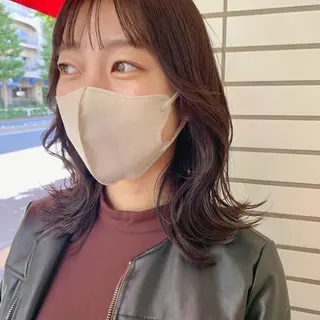 セミロング カラー 似合わせカットカラー ♡佐藤捺美のヘアスタイル