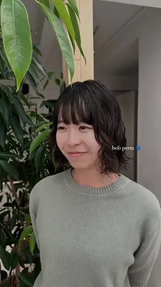 ショート パーマ Lomalia Rukaのヘアスタイル