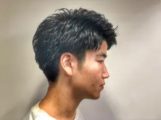 ショート カラー パーマ メンズ 美髪矯正 Rioのヘアスタイル