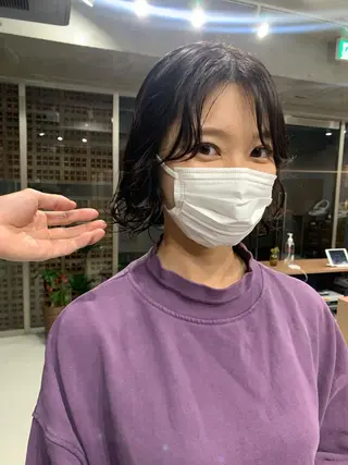 パーマ ボブパーマコテ巻き風 パーマNo1深江秀平のヘアスタイル