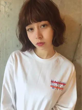 ミディアム HOODS hair salon所属・透明感カラー🌿ボブ ✨飛田　ケイのヘアスタイル