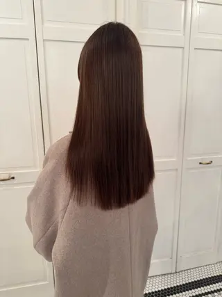 カラー ブリーチカラー🎀 韓国風/寺門美優のヘアスタイル