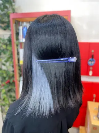 ミディアム ゆぴ☾‪/推しカラー /ハイトーンのヘアスタイル