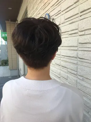 ショート カラー パーマ 暖色カラー🍊 ボブ🌿顔周りcutのヘアスタイル