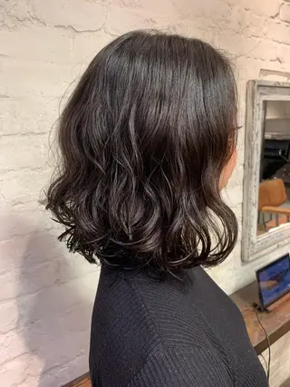 ミディアム パーマ 銀座No.1髪質改善 縮毛矯正/本木のヘアスタイル