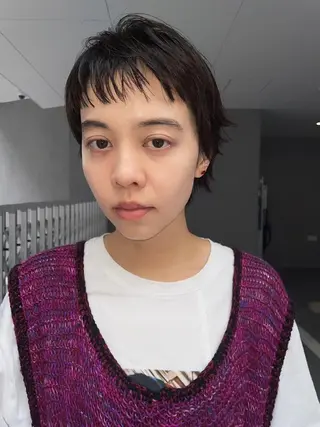 ショート カラー パーマ CEINE PATHのヘアスタイル