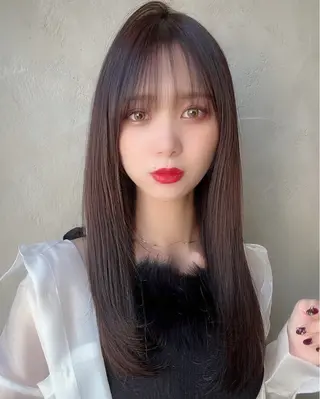 ロング カラー パーマ 新宿✨顔周りカット 韓国ヘア/坂本亜裟海のヘアスタイル