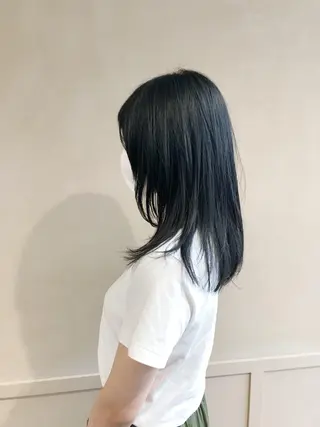 セミロング 所渉/韓国レイヤー /ウルフカットのヘアスタイル