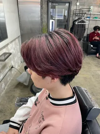 ショート カラー メンズ 亀井隆汰/メンズ専門 パーマ特化美容師のヘアスタイル