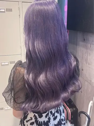 ロング カラー パーマ ヘアアレンジ メンズ キッズ ネイル マツエク・マツパ アイブロウ 🐺ウルフ×ハイトー ン🖤Yukinoのヘアスタイル