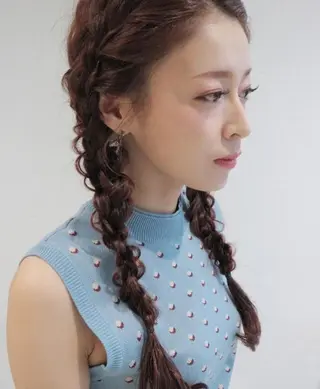 セミロング カラー テトネ タカシのヘアスタイル