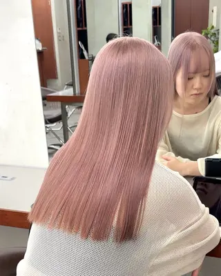 ロング カラー nico TOKYO 渋谷所属・ブリーチ ハイトーン 特化🌈フジタハルキのヘアスタイル