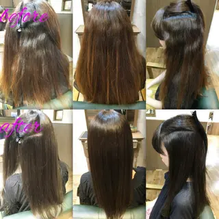 ロング パーマ ブリーチ縮毛矯正/ デサキ ショウヘイのヘアスタイル