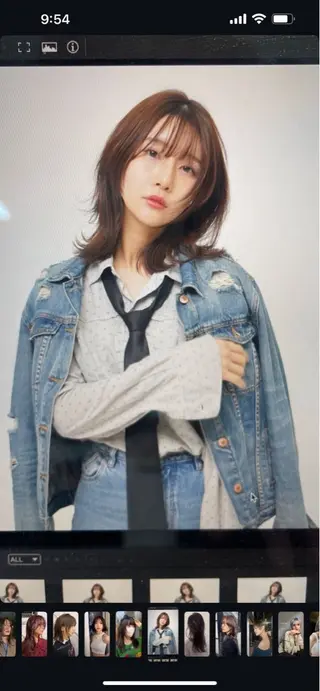 セミロング カラー レイヤー/韓国/透明 感/Shionのヘアスタイル