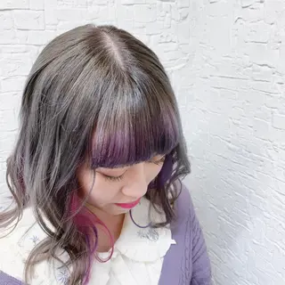 セミロング カラー 🥇近藤 恭輔🥇 Recharme新保のヘアスタイル