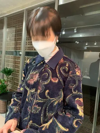 ショート カラー ボブパーマコテ巻き風 パーマNo1深江秀平のヘアスタイル