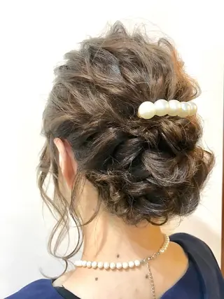 ミディアム ヘアアレンジ 女性専用サロン 【中崎町】ゆきみのヘアスタイル