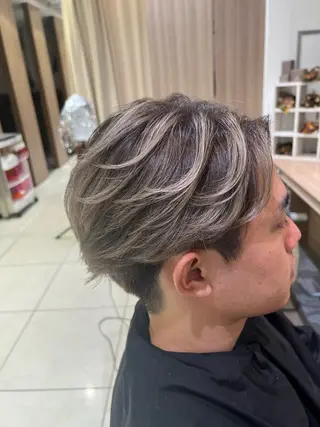 ショート カラー メンズ SENA 再現性 パーマと縮毛矯正のヘアスタイル