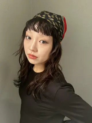 セミロング パーマ ヘアアレンジ 🌼U24 ヘアデザインラボのヘアスタイル