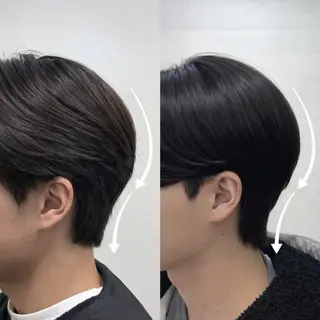 ショート パーマ メンズ 韓国メンズヘア/ 毛流れヘア　須田龍世のヘアスタイル