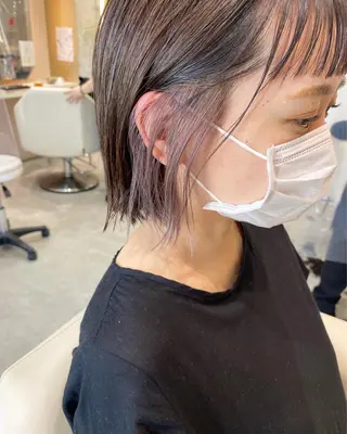ショート カラー 店長/mao/ 前髪/顔周りカットのヘアスタイル