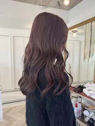 カラー ブリーチカラー🎀 韓国風/寺門美優のヘアスタイル