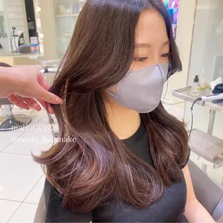 ロング カラー ヘアアレンジ キッズ 💎耳ツボジュエリー ×銀座美容室💎のヘアスタイル